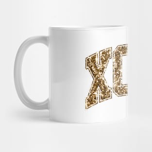 Gold XOXO varsity letters Mug